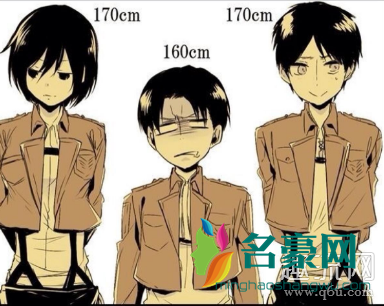 《进击的巨人》这不动漫,这部动漫里的角色兵长利威尔阿克曼,身高只有