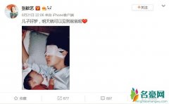 张歆艺将带娃探班袁弘 宝宝依偎在怀中睡觉非常软萌