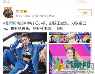 张雨绮王全安为啥离婚 演艺圈就是这么回事一个有钱一个有色