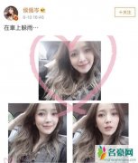 侯佩岑晒车中自拍 露出甜美的笑容女人味十足