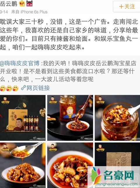 岳云鹏网店商品指数超标上黑榜 曾涉嫌虚假宣传被告