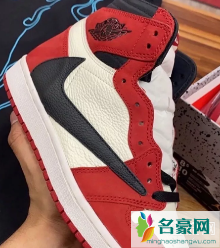 Travis Scott上脚AJ1倒钩新配色 aj1倒钩的钩子为什么不一样