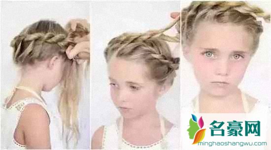 小女孩漂亮发型梳法：披肩公主发发型扎发步骤2