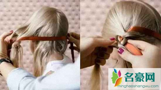 小女孩漂亮发型梳法：丝带蝴蝶结扎发步骤2