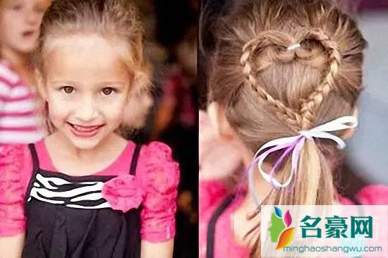 小女孩漂亮发型梳法：儿童马尾编发发型3