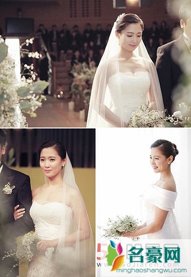 韩女演员南相美与圈外男友完婚 白色露肩婚纱显优雅唯美
