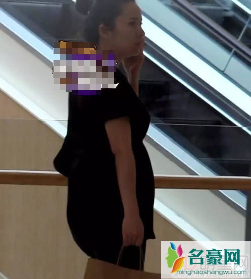 曝靳东妻子李佳怀二胎 逛商场孕肚明显