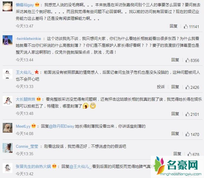 网友评价妻子的旅行张嘉倪被孤立