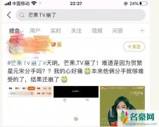 芒果TV崩了 揭露芒果TV崩了跟贺繁星元宋分手有什么关系