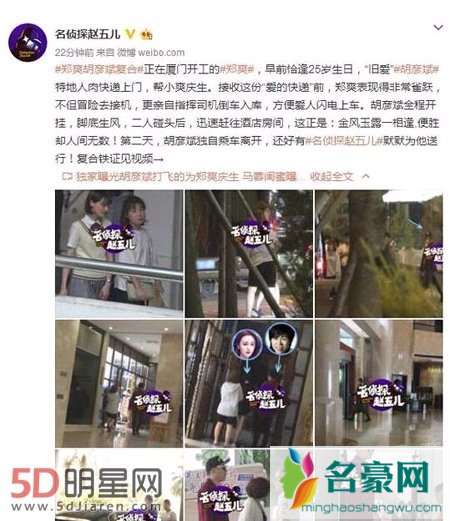 郑爽胡彦斌复合石锤曝光 被撕机票被网友重新拼接