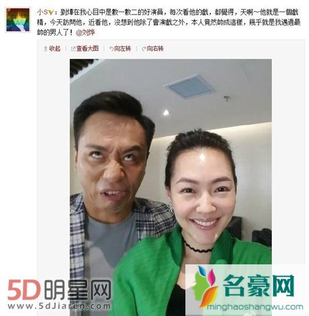 刘烨小S微博互晒丑照 逗比本性暴露谁更技高一筹